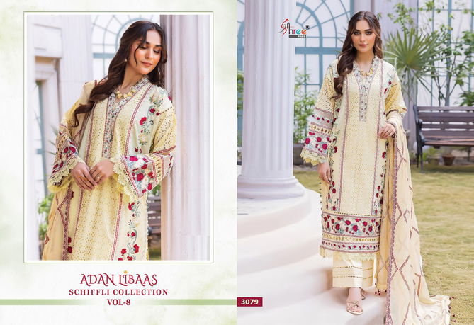 Adan Libaas Schiffl Collection Vol 8 By Shree Fabs Pakistani Suit Catalog